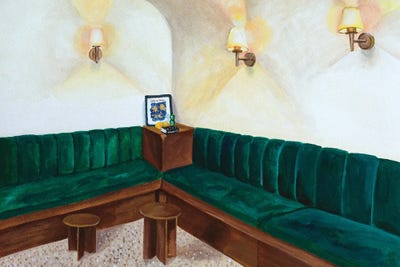 Green Sofa by An Myeong Hyeon multi panel art
