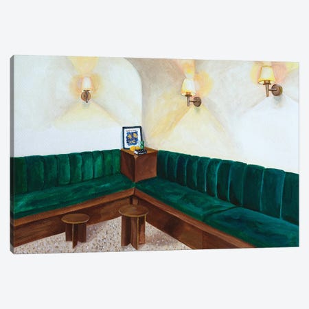 Green Sofa Canvas Print #MYH6} by An Myeong Hyeon Canvas Art