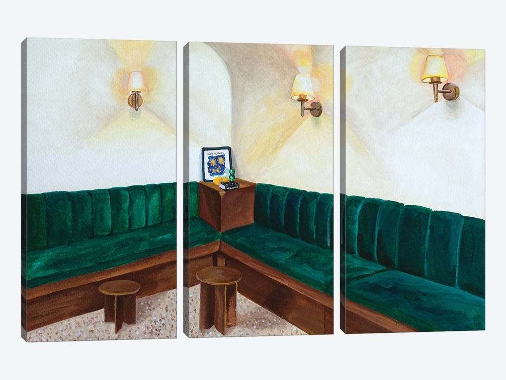 Green Sofa by An Myeong Hyeon 3-piece Canvas Art Print