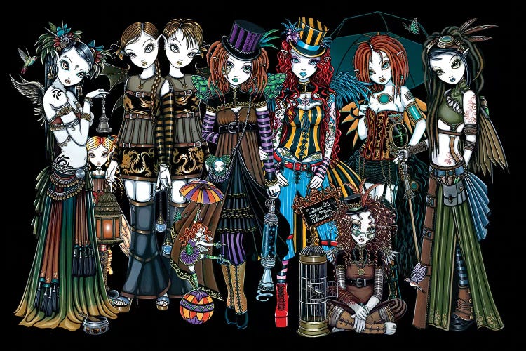 A Fairy Steampunk Circus by Myka Jelina wall art