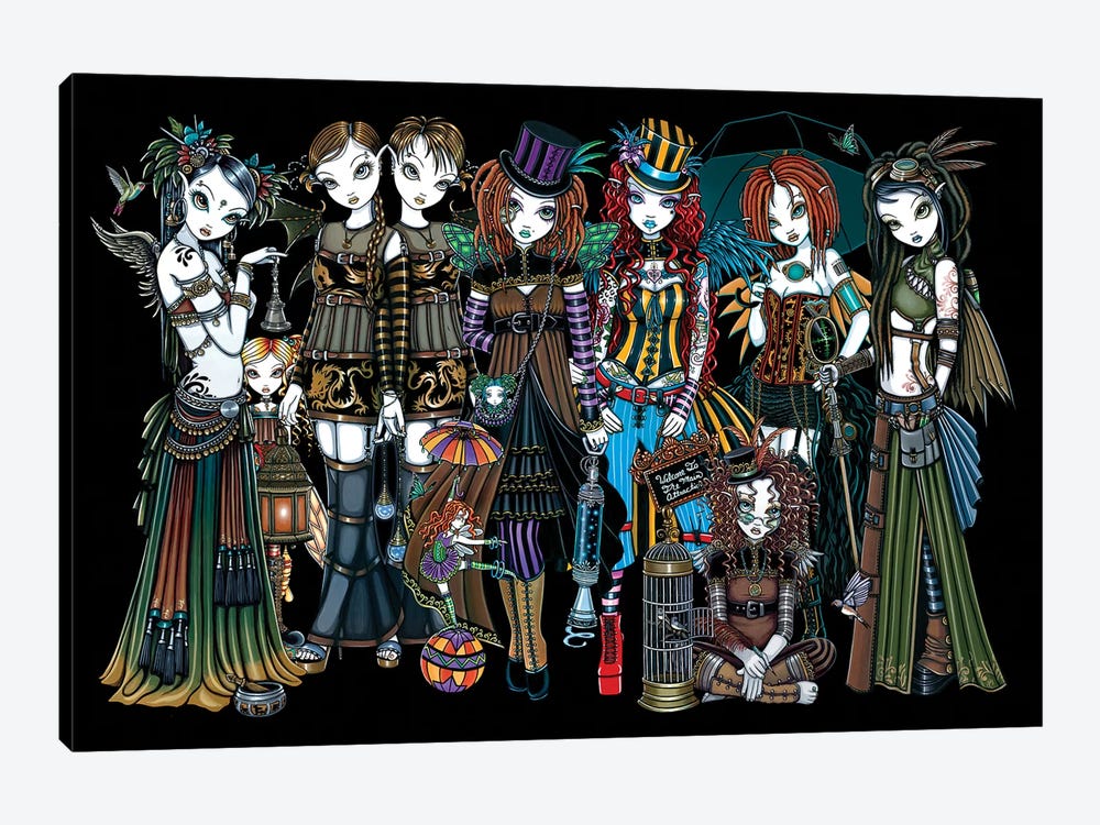 A Fairy Steampunk Circus by Myka Jelina 1-piece Canvas Artwork