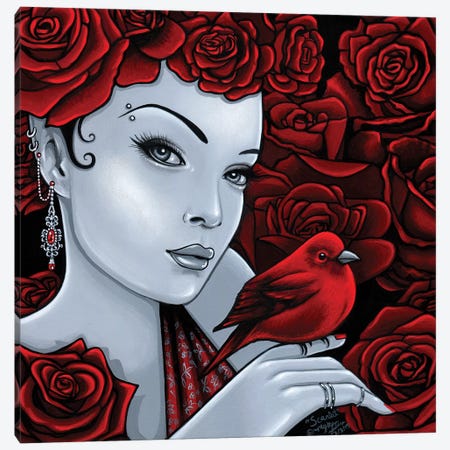 Scarlet Canvas Print #MYJ64} by Myka Jelina Canvas Wall Art