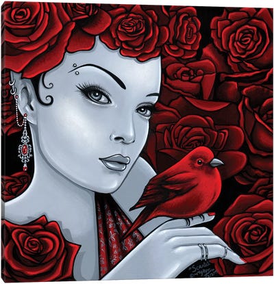 Scarlet Canvas Art Print - Myka Jelina