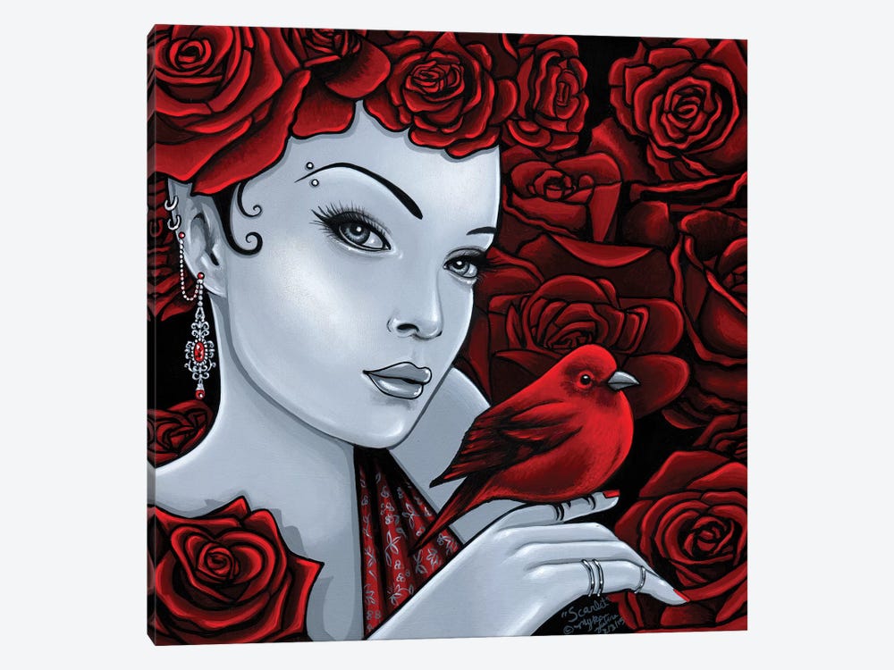 Scarlet by Myka Jelina 1-piece Canvas Art