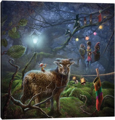 Enchanted Canvas Art Print - Sheep Art