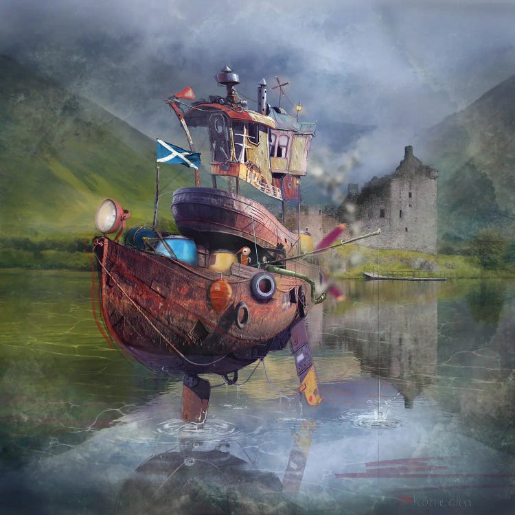 Fishing Boat by Matylda Konecka wall art