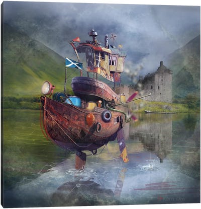 Fishing Boat Canvas Art Print - Imagination Art