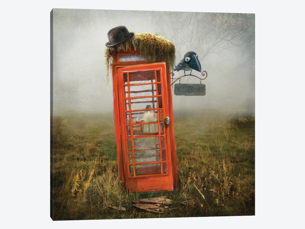 Phonebox Cottage by Matylda Konecka 1-piece Canvas Art
