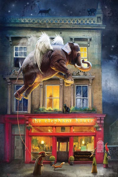 Fairytale Scenes: The Elephant House by Matylda Konecka