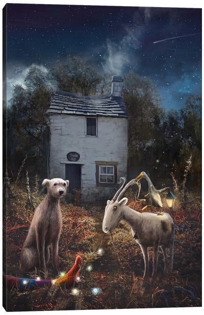 Welcome To Thimble Hall Canvas Art Print - Goat Art