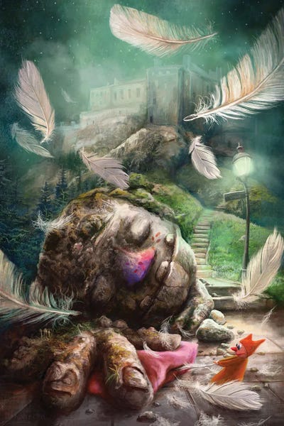 Sleepy Monster by Matylda Konecka framed wall art