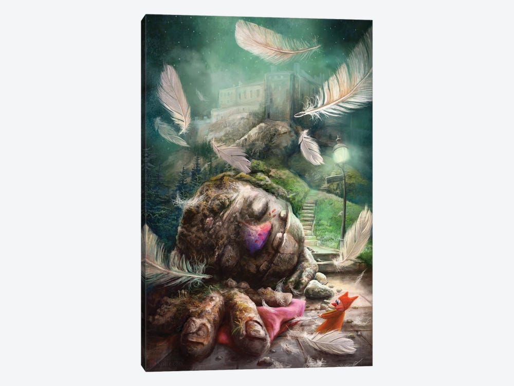 Sleepy Monster by Matylda Konecka 1-piece Canvas Art Print