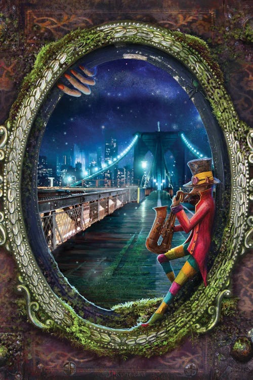 Brooklyn Bridge Tale by Matylda Konecka wall art