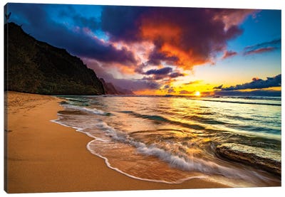 Kee Canvas Art Print - Beach Sunrise & Sunset Art