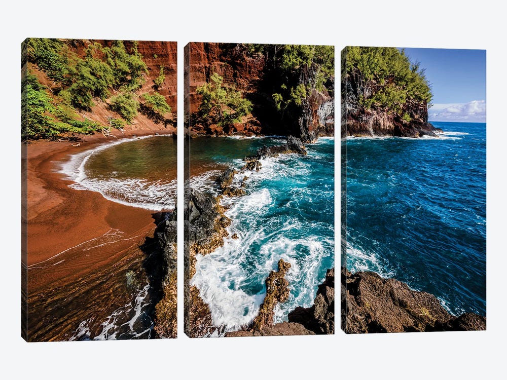 Red Sand Beach by Shane Myers 3-piece Canvas Print