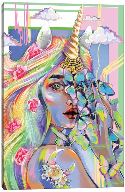 Unicorn Dream Canvas Art Print - Mahsa Yousefi