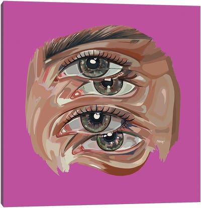 4th Eye III Canvas Art Print - Glitch Effect