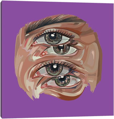 4th Eye II Canvas Art Print - Glitch Effect