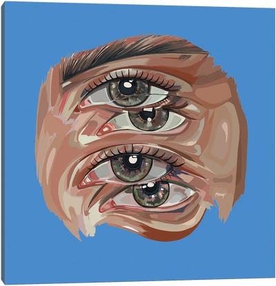 4th Eye I Canvas Art Print - Glitch Effect