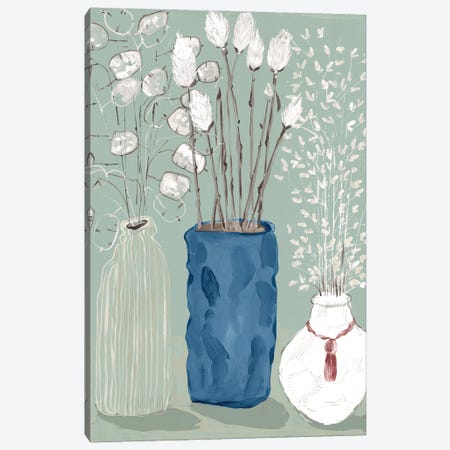 Floral Vases Canvas Print #MYW27} by Maya Woods Art Print