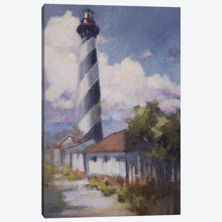 Lighthouse Daybreak Canvas Print #MYY17} by Mary Hubley Canvas Art