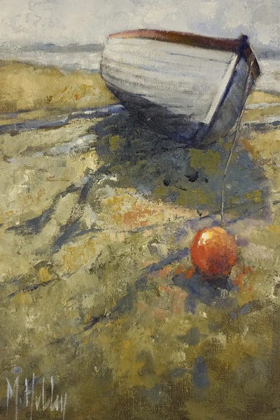 Low Tide Boat by Mary Hubley framed wall art