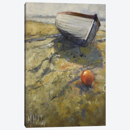 Low Tide Boat Canvas Print #MYY19} by Mary Hubley Canvas Art Print