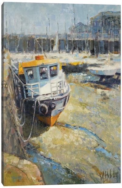 Low Tide Harbor Canvas Art Print - Mary Hubley