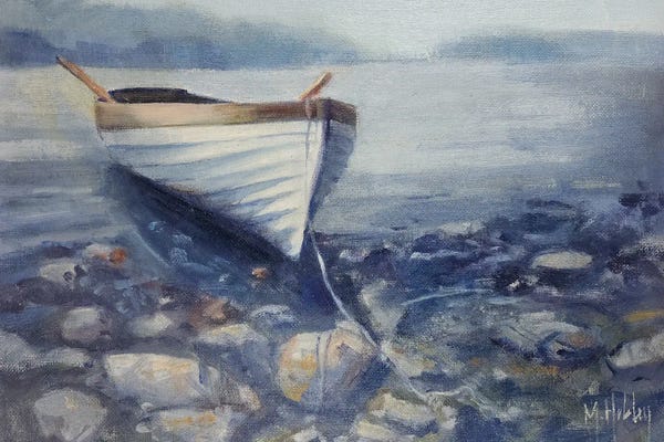 Rowboats: Rocky Beach by Mary Hubley