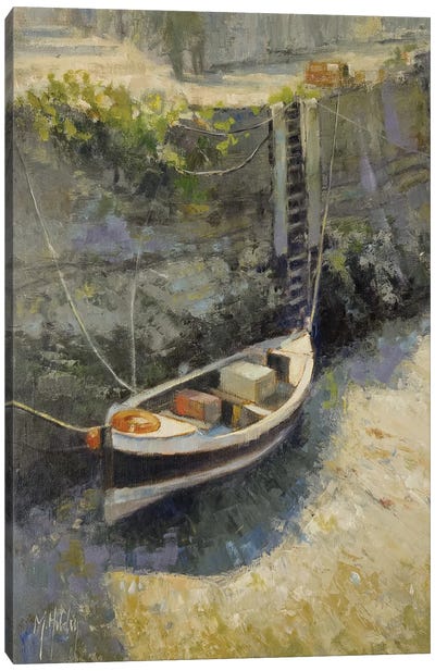 Safe Harbor Canvas Art Print - Rowboat Art