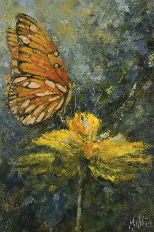 Tangerine Butterfly by Mary Hubley wall art