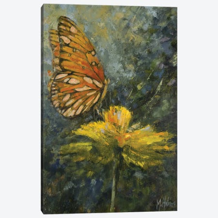Tangerine Butterfly Canvas Print #MYY29} by Mary Hubley Canvas Art