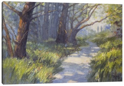 A Walk In The Woods Canvas Art Print - Mary Hubley