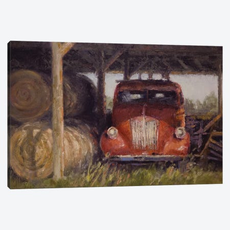 Barn Truck Canvas Print #MYY5} by Mary Hubley Canvas Art