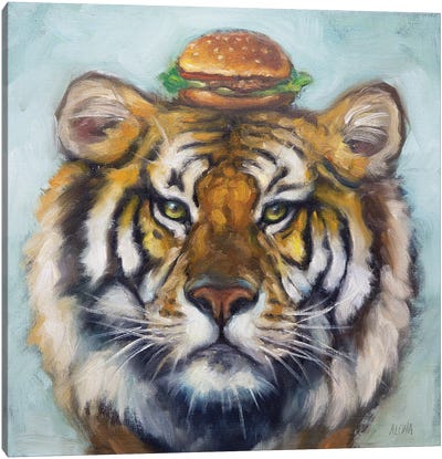 Burger Queen Canvas Art Print - Meat Art