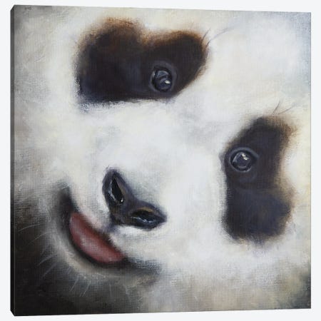 Panda Face Canvas Print #MZA22} by Alona M Canvas Wall Art