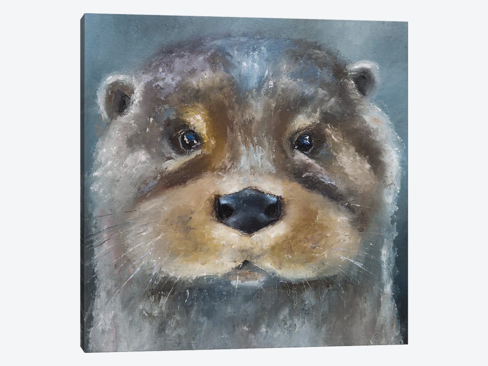 Water Otter by Alona M 1-piece Canvas Wall Art