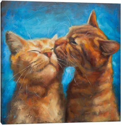 Love Me Tender Canvas Art Print - Emotive Animals