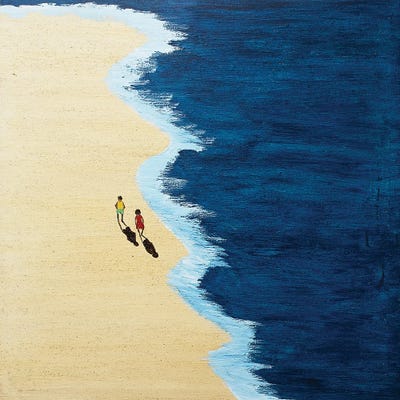 We Two On The Beach by Marcos Zrihen art print