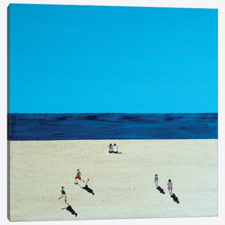 Few People On The Beach Canvas Print #MZH23} by Marcos Zrihen Canvas Art Print