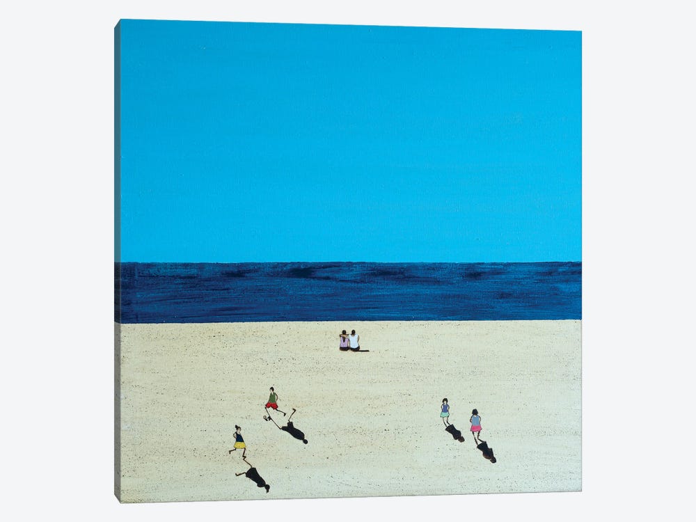Few People On The Beach by Marcos Zrihen 1-piece Canvas Artwork