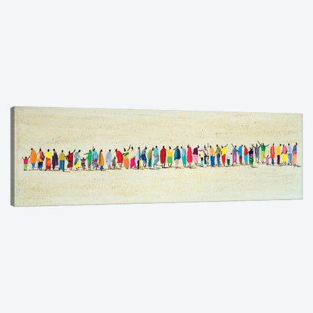 African People In Line Canvas Print #MZH24} by Marcos Zrihen Canvas Art