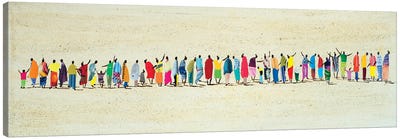 African People In Line Canvas Art Print