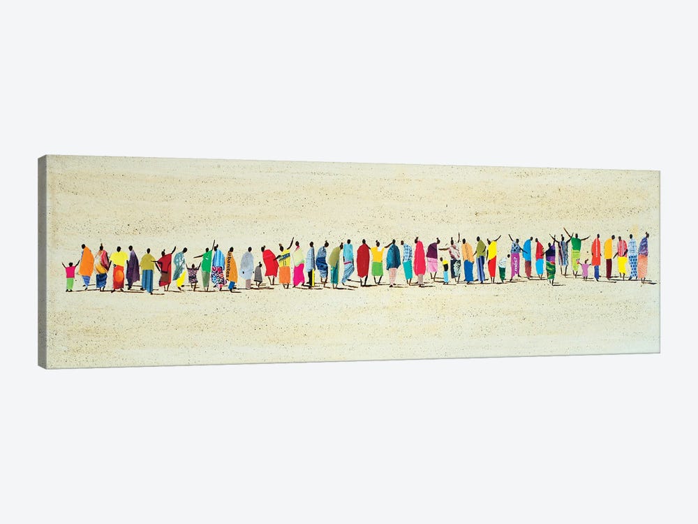 African People In Line by Marcos Zrihen 1-piece Canvas Print