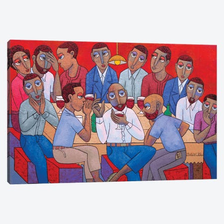 Table Of Conspiracy Canvas Print #MZM23} by Adubi Mydaz Makinde Canvas Art