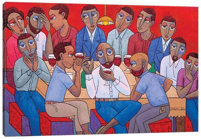 Table Of Conspiracy Canvas Art Print - Adubi Mydaz Makinde