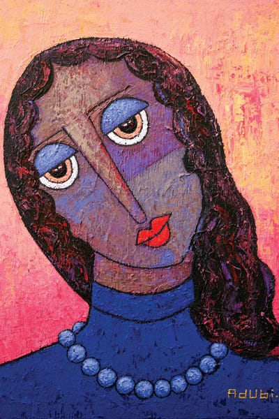 Adubi Mydaz Makinde: Girl In Blue Dress by Adubi Mydaz Makinde