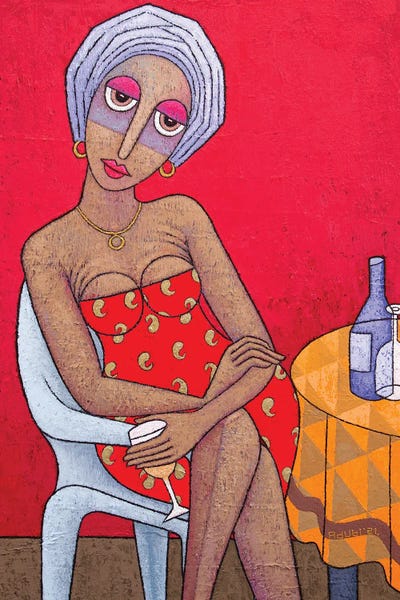 Adubi Mydaz Makinde: Lady In Red II by Adubi Mydaz Makinde