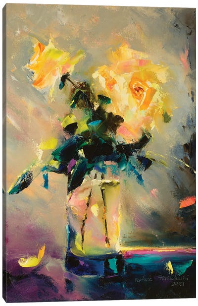 Yellow Roses Canvas Art Print - Mariusz Piatkowski