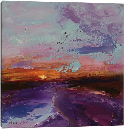Purple Sunrise Canvas Art Print - Mariusz Piatkowski